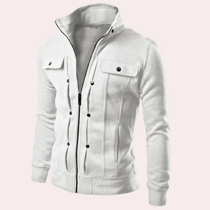 GAEL - Chaqueta para hombre con cremallera y cuello alto