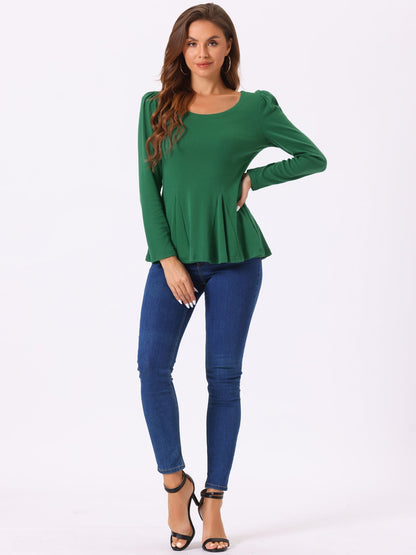 Camiseta básica de mujer con manga larga y cuello redondo – MILARA