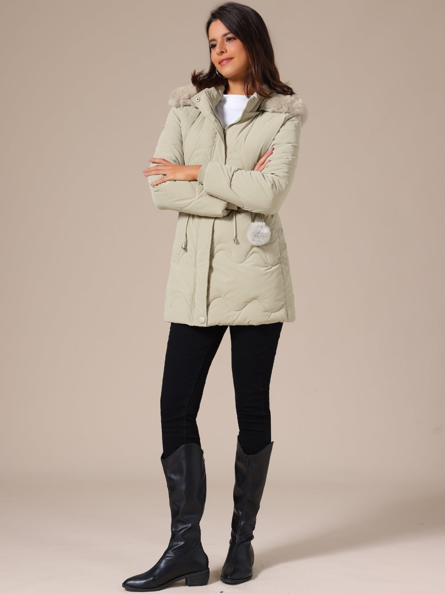 SARELIA – Abrigo acolchado de invierno para mujer con capucha