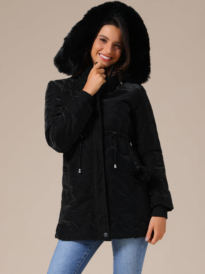 SARELIA – Abrigo acolchado de invierno para mujer con capucha