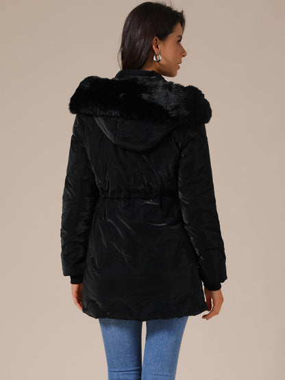 SARELIA – Abrigo acolchado de invierno para mujer con capucha