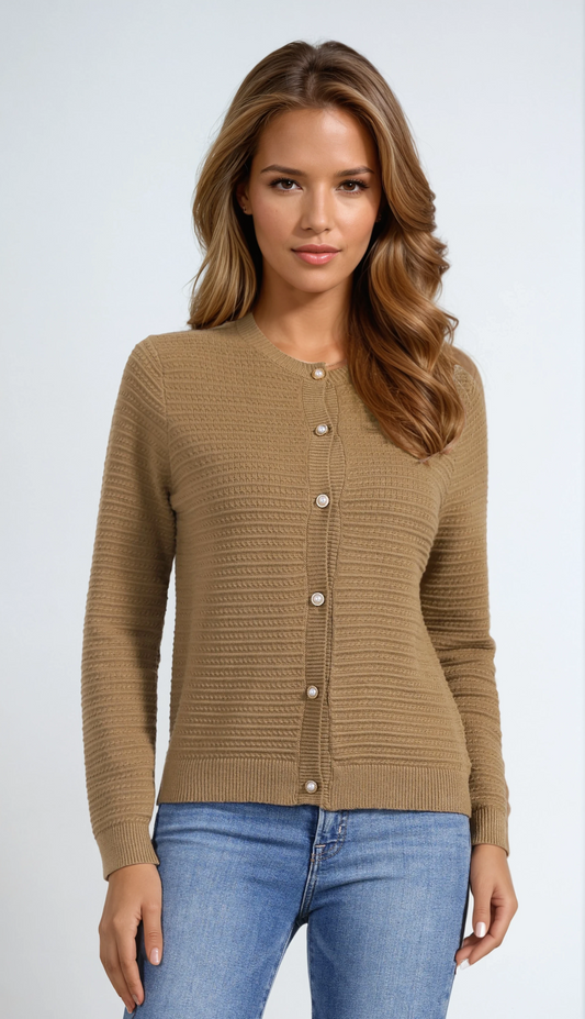 WENARA – Cárdigan de mujer con botones y diseño relajado