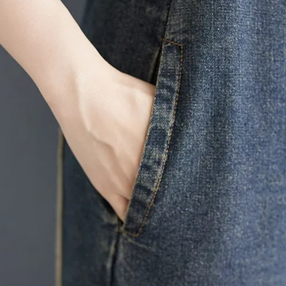 LIA - Peto vaquero vintage patchwork para mujer