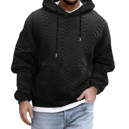 ADRIÁN - Sudadera de punto con capucha para hombre