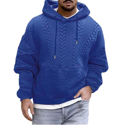 ADRIÁN - Sudadera de punto con capucha para hombre