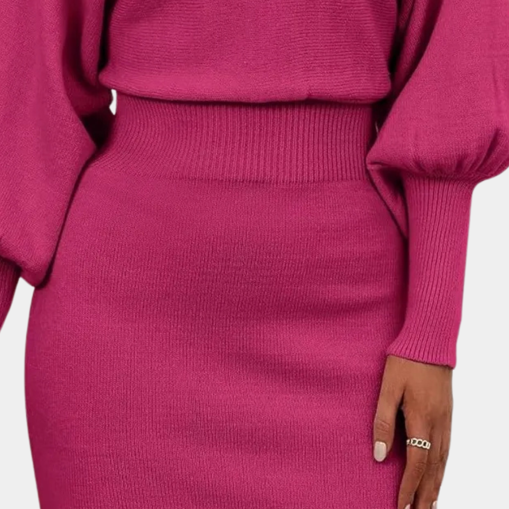 ISLA - Vestido de manga larga cómodo y elegante para mujer