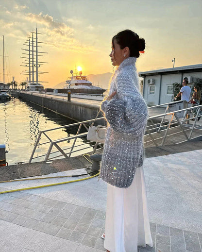 YARENA - Cárdigan oversized de punto para mujer