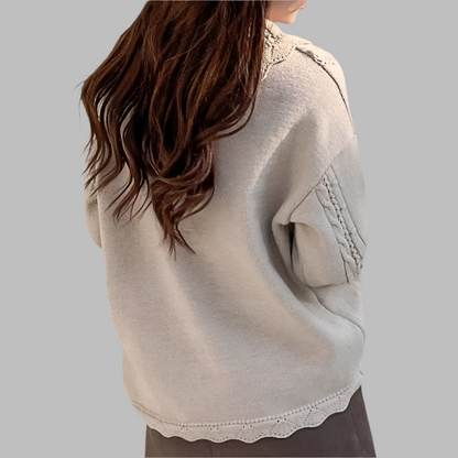 CAMILA - Jersey de punto para mujer con bordado floral