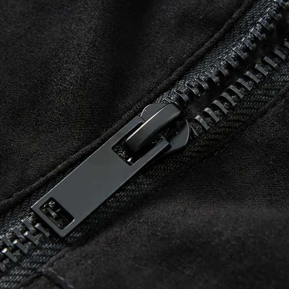 ÁLVARO - Chaqueta para hombre con forro de sherpa y cremallera