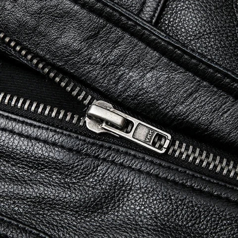 MACKSTON – Cazadora de piel sintética para hombre con estilo atemporal